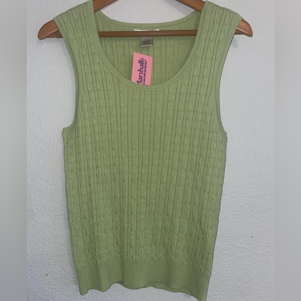 Cambridge Dry Goods cable-knit sweater vest size XL